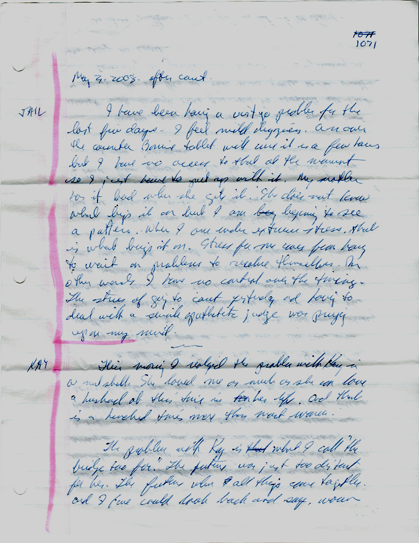 Dr John WorldPeace 2008 Prison Journal